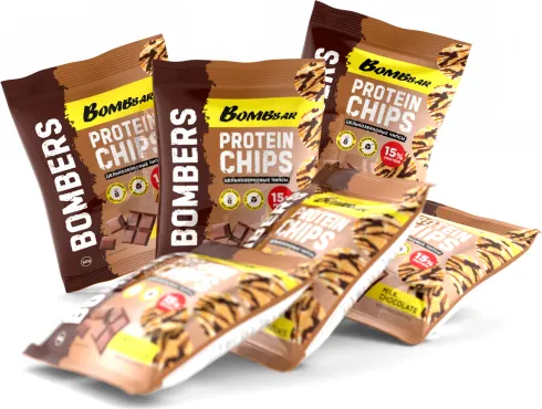 Протеиновые чипсы Bombbar Молочный шоколад