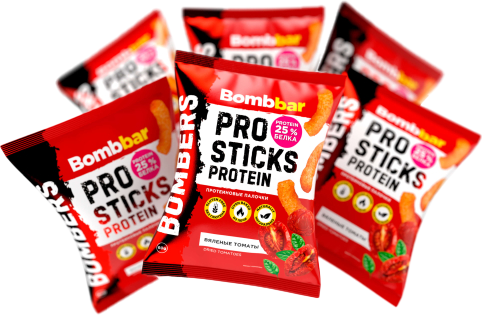 Набор протеиновых палочек Bombbar Вяленые томаты - фото