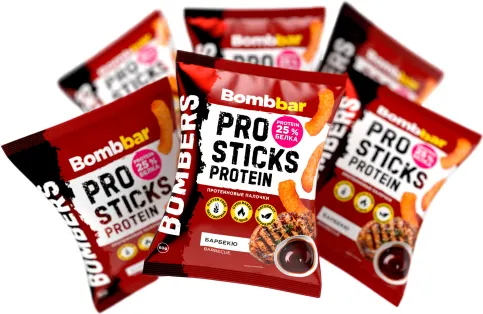 Набор протеиновых палочек Bombbar Барбекю - фото