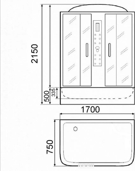 Душевая кабина Parly BNE170
