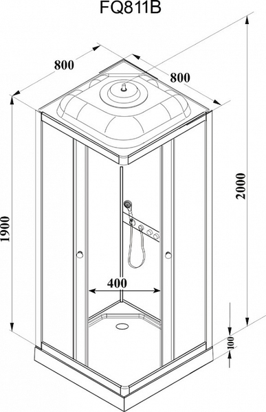 Душевая кабина Parly FQ811B