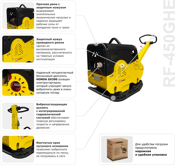 Виброплита Norsu RF-450GHE