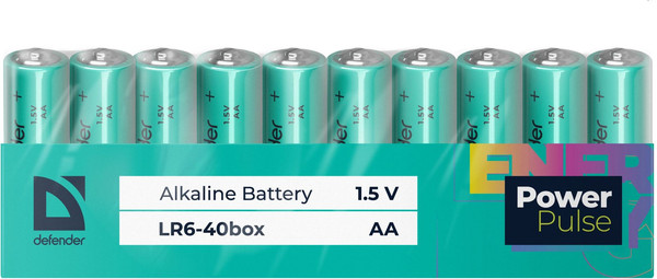 Комплект батареек Defender PowerPulse AA / 56015