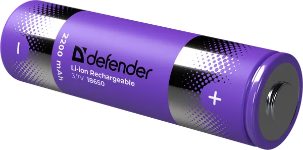 Аккумулятор Defender 18650-1BL 2200mAh Li-ion / 56701 - фото