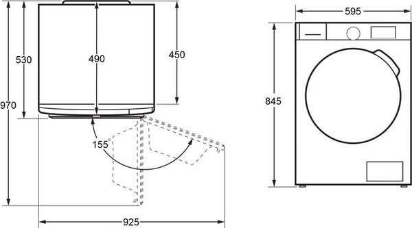 Сушильная машина Maunfeld MFDM157WH200 SLIM