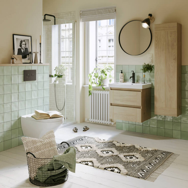 Тумба с умывальником Aqwella Astrid AST0106DD + Фостер 60