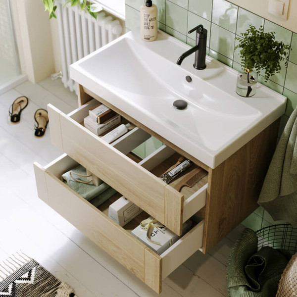 Тумба с умывальником Aqwella Astrid AST0108DD + Фостер 80 (4640021064733)