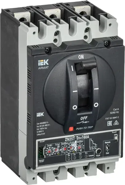 Выключатель автоматический IEK AR-MCCB-3A-085-0125A-ELPC - фото