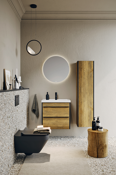 Тумба с умывальником Aqwella Fargo FRG0106DB + Фостер 60 - фото