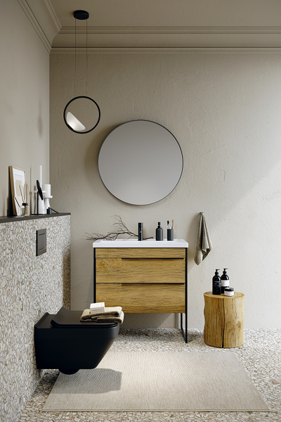 Тумба с умывальником Aqwella Fargo FRG0108DB + Фостер 80 (4640021064733)