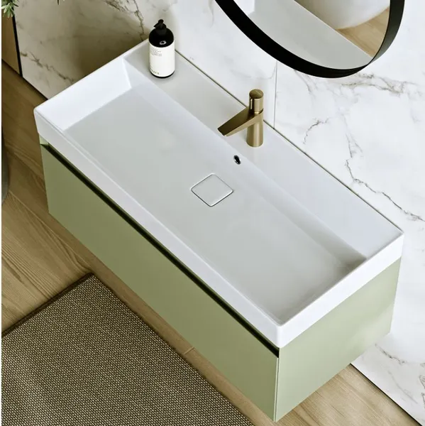 Тумба с умывальником Aqwella Geometria GE01102WM + Вилис / 4610119205164