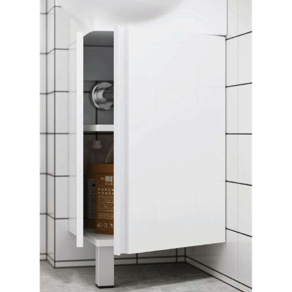 Тумба с умывальником Aqwella POR0104WW + Дельта 45 / 4640021061435