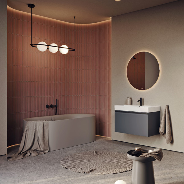 Тумба с умывальником Aqwella Pure PUR0108GRM + Вилис 800 / 4610119205126 - фото