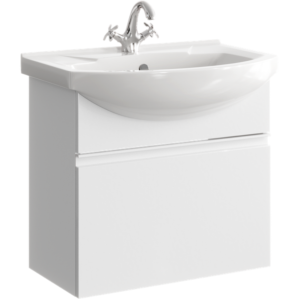 Тумба с умывальником Aqwella Rodos ROD01061 + Элеганс 65 (белый)