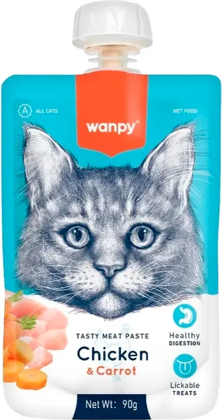 Лакомство для кошек Wanpy Cat Мясное пюре из курицы - фото