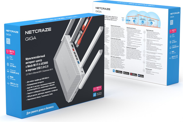 Беспроводной маршрутизатор Netcraze Giga NC-1012
