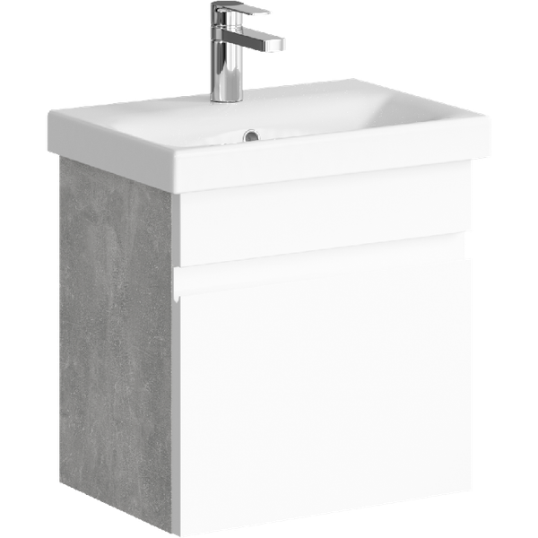 Тумба с умывальником Aqwella Smart 50 / SRT0105BS + Cersanit Moduo 50 Slim