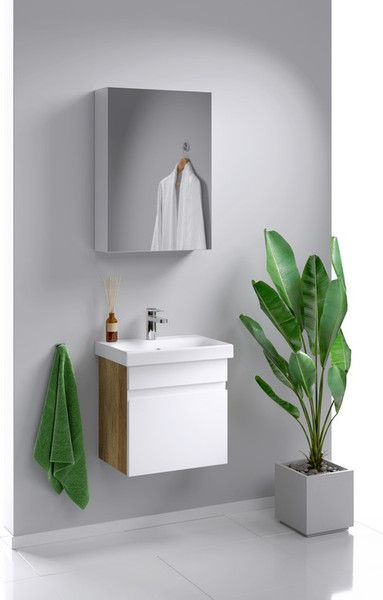 Тумба с умывальником Aqwella Smart SRT0105DB + Moduo 50 Slim (S-UM-MOD50SL/1) - фото