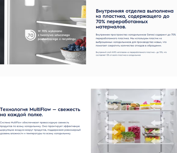 Холодильник с морозильником Electrolux E6MNTE19S