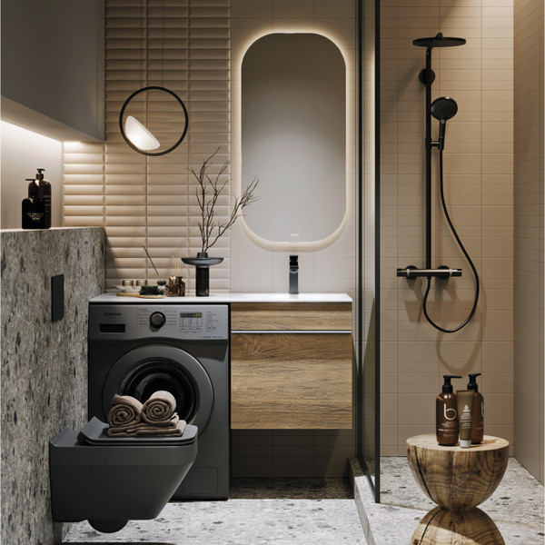 Тумба с умывальником Aqwella Terra TER01051DB R + Forma 115 FOR.11.04.D-R - фото