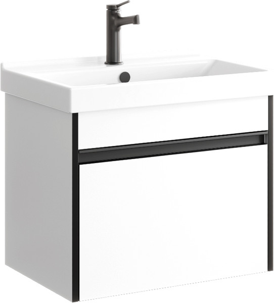 Тумба с умывальником Aqwella Urban URB0105DB + Фостер 50 - фото