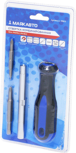 Отвертка Маяк авто PH2/SL6 PH1/SL5 / 55011 - фото