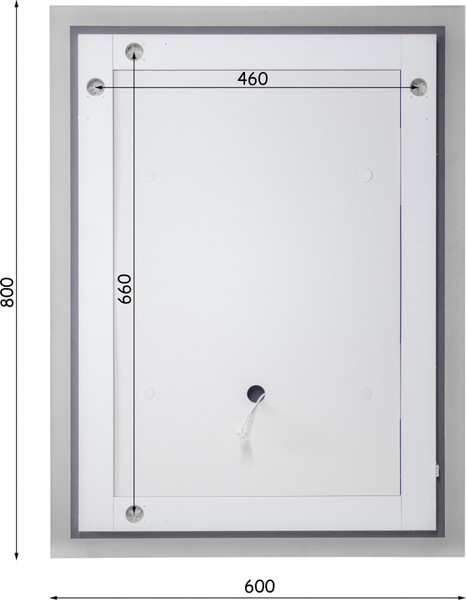 Зеркало Sansa Капри PR 800x600 LED