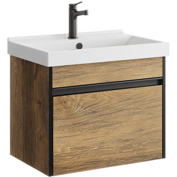 Тумба с умывальником Aqwella Urban URB0106DB + Фостер 60