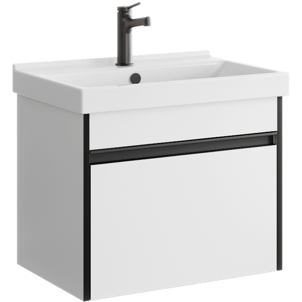 Тумба с умывальником Aqwella Urban URB0106W + Фостер 60 - фото