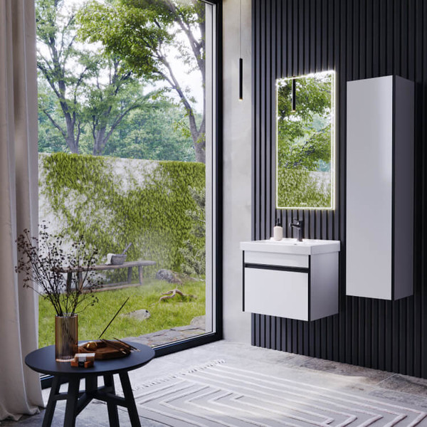 Тумба с умывальником Aqwella Urban URB0106W + Фостер 60