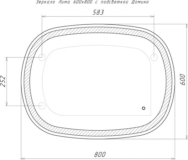 Зеркало Sansa Лима OV 600x800 LED