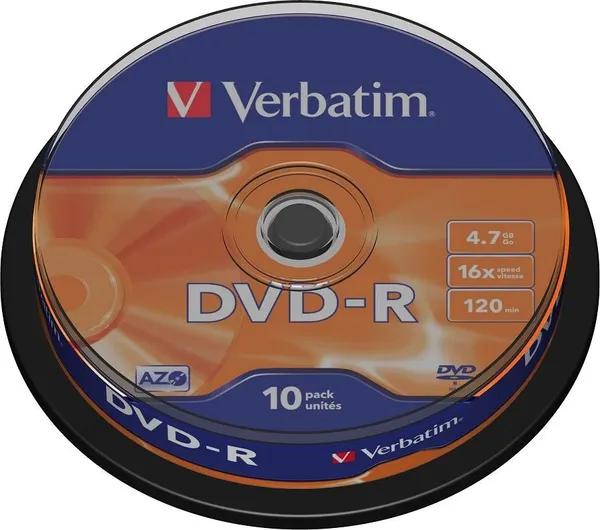 Набор дисков CD-R Verbatim AZO Matt Silver CakeBox 4.7GB 16x / 43523 - фото