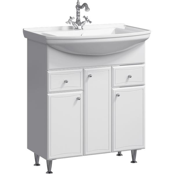 Тумба с умывальником Aqwella Барселона BA0108K + Стиль 85 - фото