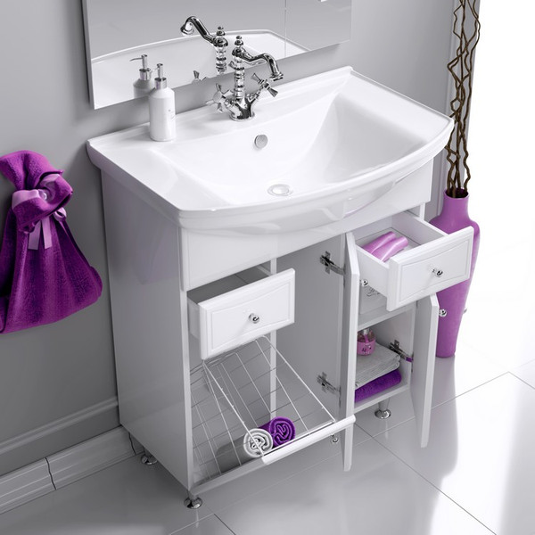 Тумба с умывальником Aqwella Барселона BA0108K + Стиль 85