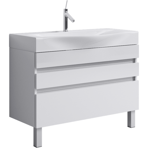 Тумба с умывальником Aqwella Бергамо Ber.01.10/n/W + Bergamo 1000 - фото