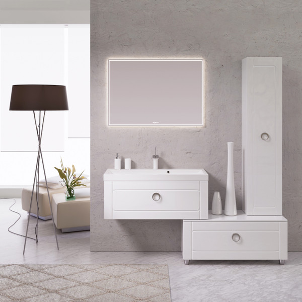 Тумба с умывальником Aqwella Инфинити 80 / Inf.01.08/001 + Инфинити 80 / Inf.08.04.D - фото