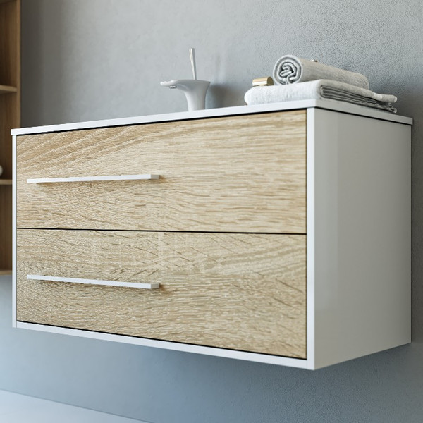 Тумба с умывальником Aqwella Майами / Mai.01.09/L + Malaga 90 L / Mal.09.04.D-L - фото