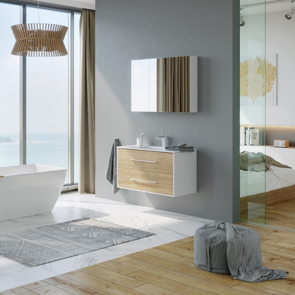 Тумба с умывальником Aqwella Майами MAI0175 + Malaga 75 / Mal.75.04.D - фото