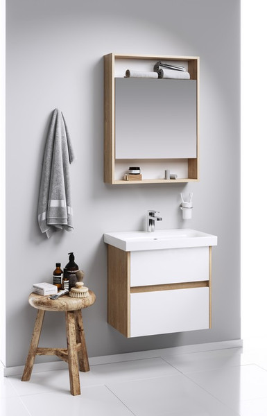 Тумба с умывальником Aqwella City CI0106DB + Moduo 60 Slim (P-UM-MOD60SL/1) - фото