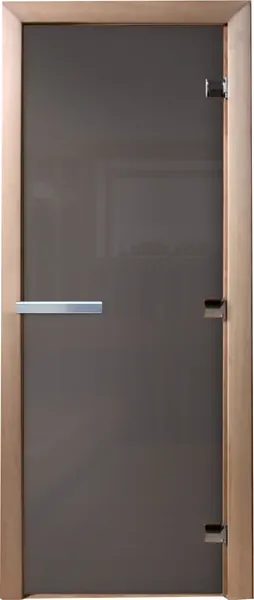Стеклянная дверь для бани/сауны Doorwood 210х70 / DW03777 (графит) - фото