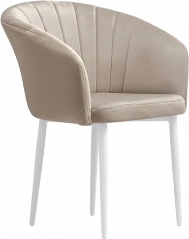 Стул Памир Версаль F05 (светло-серо-бежевый/белая опора) - фото