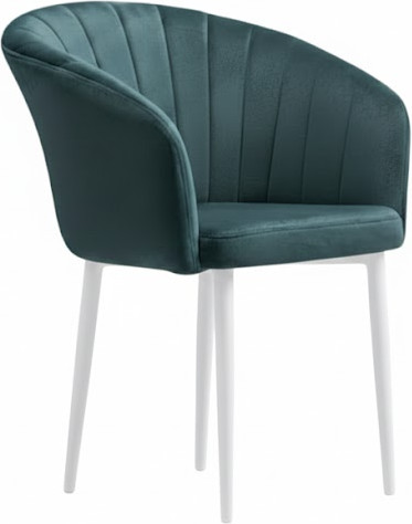 Стул Памир Версаль F76 (зелено-синий/белая опора) - фото