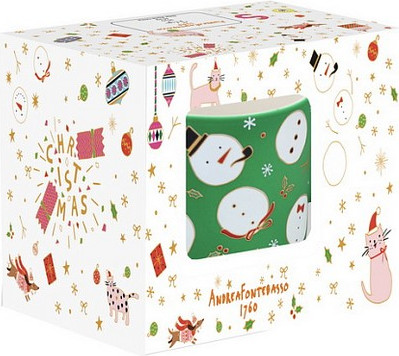 Кружка Andrea Fontebasso New Milk & Coffee Hip Снеговики / NL614A13043