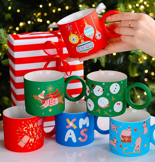 Кружка Andrea Fontebasso New Milk & Coffee Hip Снеговики / NL614A13043