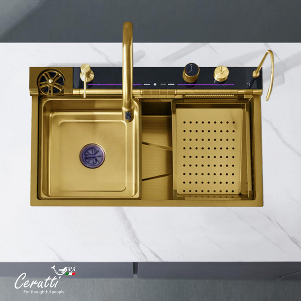 Мойка кухонная Cerutti Gloria Pro Nano Gold