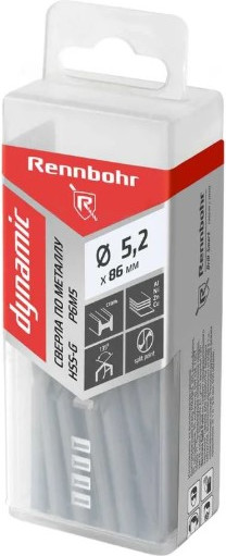 Набор сверл Rennbohr Dynamic Prom 5.2х86мм HSS-G P6M5 / 666052 - фото