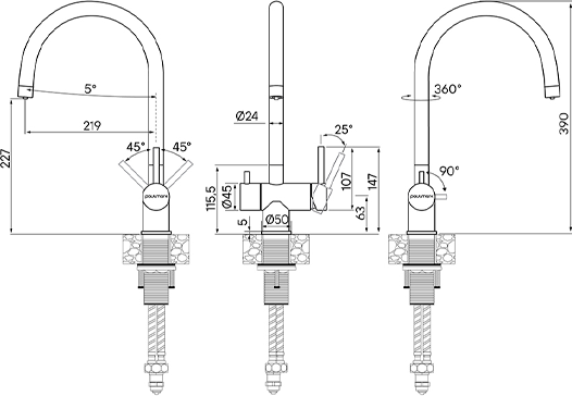 Смеситель Paulmark Heller He213218-BS
