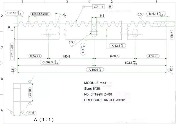 Рейка для ворот Прогейт ROA6KIT10