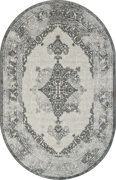 Ковер Merinos Cuba F265-OVAL-BLUE (2.5x3.5) - фото