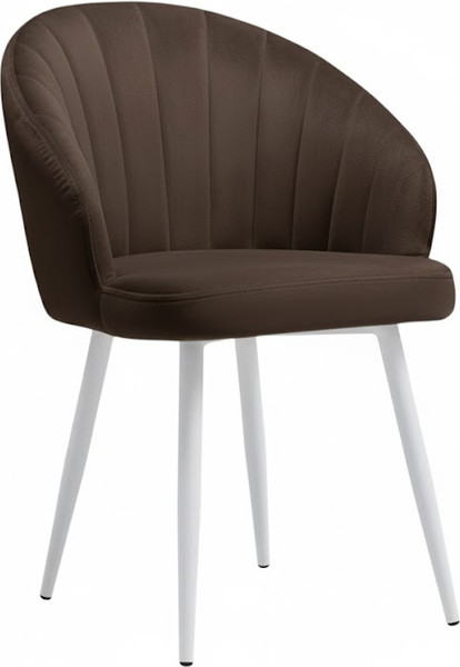 Стул Памир Зефир F31 поворотный (коричневый/белая опора) - фото